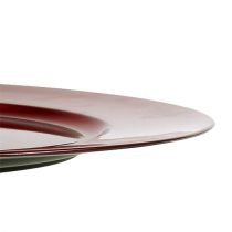 Artikel Dekorativa tallrikar röda plasttallrikar Ø33cm med glasyreffekt 6 st