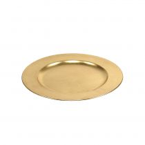 Artikel Plasttallrik 25cm guld med bladguld effekt