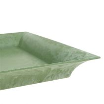 Plastplatta grön kvadrat 26 cm x 26 cm