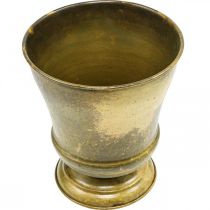 Artikel Vintage plantering metall kopp vas mässing Ø17cm H19cm