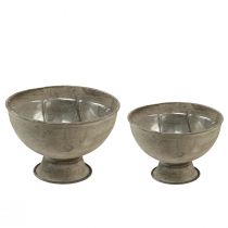 Artikel Koppskål dekorativ trofé metallgrå Ø12,5/15cm set om 2