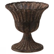 Artikel Kopp vas dekorativ kopp metall brun antik Ø14cm H12cm