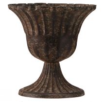 Artikel Kopp vas dekorativ kopp metall brun antik Ø14cm H12cm