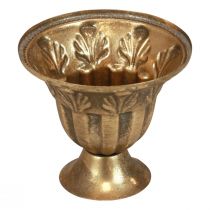 Kopp vas dekoration kopp metall guld antik look Ø13cm H11,5cm