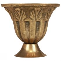 Kopp vas dekoration kopp metall guld antik look Ø13cm H11,5cm