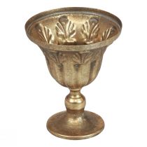 Kopp vas dekoration kopp metall bägare guld antik Ø13cm H15,5cm