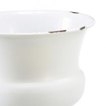 Artikel Kopp vas dekorativ kopp vit rost Ø13,5cm H15cm Shabby Chic