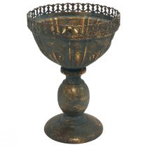 Kopp vas metall dekoration kopp guldgrå antik Ø15,5cm H22cm