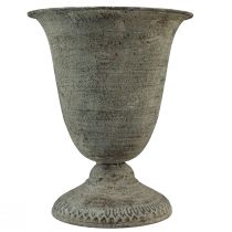 Artikel Kopp vas metall grå/brun antik Ø20,5cm H25cm