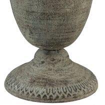 Artikel Kopp vas metall grå/brun antik Ø20,5cm H25cm