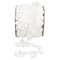 Artikel Pom Pom Band Vit Dekorationsband med Pompoms 20mm 15m