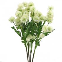 Artificiell gren pompom dekorativ gren vit 61cm 4st
