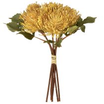 Artikel Protea konstgjord Leucospermum nåldyna gul 30cm 6 st