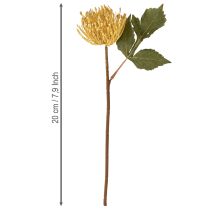 Artikel Protea konstgjord Leucospermum nåldyna gul 30cm 6 st