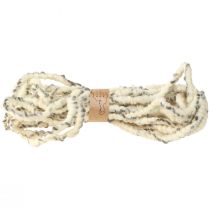 Artikel RAW sladd fårull och juteullssnöre filt vit grå 10m