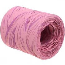 Artikel Raffia flerfärgat presentband rosa-rosa, floristtillbehör, dekorativt band L200m