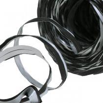 Artikel Raffia band svart silver presentband dekorativt band 200m
