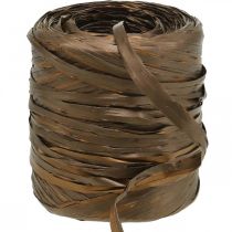 Raffia band brunt tvåfärgat presentband deco band 200m