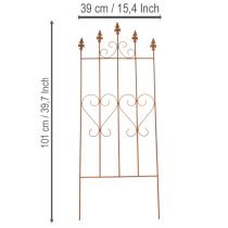 Artikel Spaljé med hjärtmotiv, klätterhjälpmedel i romantisk stil för trädgårdsgångar eller terrasser, 101 cm