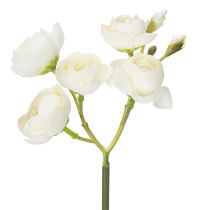 Artikel Konstgjord ranunkelbukett, långvarig blomsterdekoration för våren, 32 cm, 5 stycken