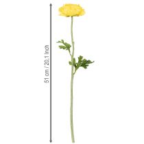 Artikel Konstgjord ranunkel som en enda blomma för elegant och lättskött dekoration, 51 cm, 3 stycken