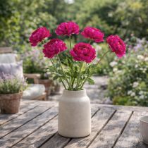 Artikel Konstgjord ranunkel som en enda blomma för tidlös och mångsidig inredning, 51 cm, 3 stycken