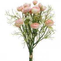 Konstgjord Ranunculus Bukett Blomsterdekoration Siden Blommor Rosa L37cm