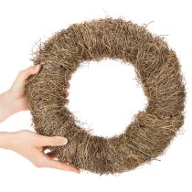 Artikel Krans av naturmaterial, naturlig dekorativ krans för gör-det-själv-projekt, 35 cm