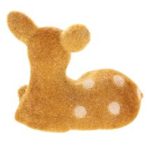 Artikel Dekorativ liggande rådjursfigur för bordsdekoration, 8 cm, 6 stycken