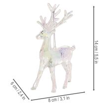 Artikel Renprydnader i akryl till julgran, 14 cm, 4 stycken