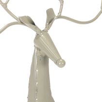 Artikel Dekorativ hjortskulptur med stora horn, modern metallutseende, 48 cm