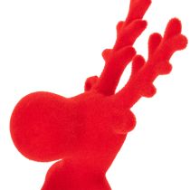Artikel Dekorativ röd renfigur, liggande, modern design, 24 cm, 2 stycken