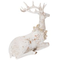 Artikel Dekorativ figur av sittande hjort med horn, 30 cm