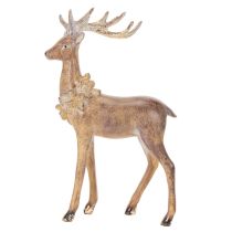 Artikel Dekorativ figur av en hjort med horn, för stående, juldekoration, 28 cm