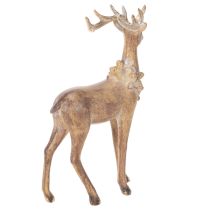 Artikel Dekorativ figur av en hjort med horn, för stående, juldekoration, 28 cm