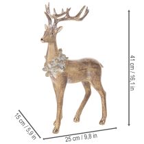 Artikel Dekorativ figur av en stående hjort med horn och tallkottar, 41 cm