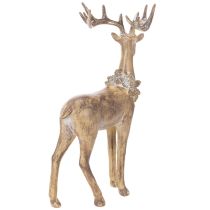 Artikel Dekorativ figur av en stående hjort med horn och tallkottar, 41 cm