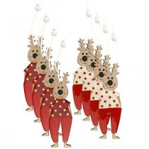 Artikel Renar för upphängning, julpynt, julgranspynt, trädekorationer till advent H13cm 8 st.