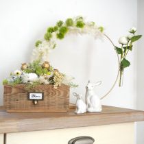 Artikel Dekorativ ring med stativ och provrör Metallring Gyllene Ø35cm