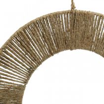 Artikel Dekorativ upphängningsring, boho-stil, naturligt silver, Ø39,5 cm