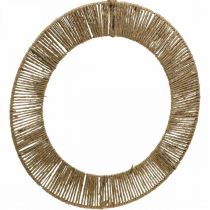 Väggdekoration, sommar, ring för upphängning, boho-stil, dekorativ ringklädd natur, silver Ø49cm