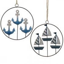 Dekorativ metallring för upphängning av segelbåtar / ankare Ø18cm 2st
