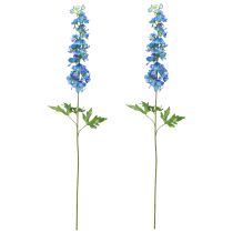 Artikel Delphinium Artificiell i Blå Trädgårdsblomma L88cm 2st