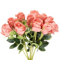 Artikel Konstgjorda rosblommor i ett knippe, lång stjälk 62 cm, 12 stycken