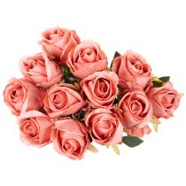 Artikel Konstgjorda rosblommor i ett knippe, lång stjälk 62 cm, 12 stycken
