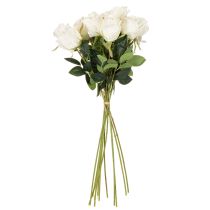 Artikel Konstgjord rosblomma, lång stjälk, för vas, 62 cm, 12 stycken