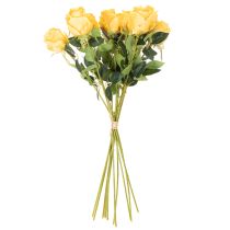 Artikel Konstgjord ros med lång stjälk, konstgjord blomma, 62 cm, 12 stycken