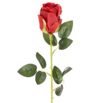Artikel Konstgjord ros med lång stjälk, röd konstgjord blomma, 62 cm, 12 stycken