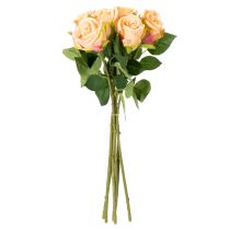 Artikel Konstgjord rosbukett med realistiskt utseende, långvarig, för bröllopsdekoration, 44 cm, 6 stycken