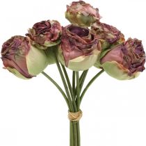 Rosor antikrosa, sidenblommor, konstgjorda blommor L23cm 8st